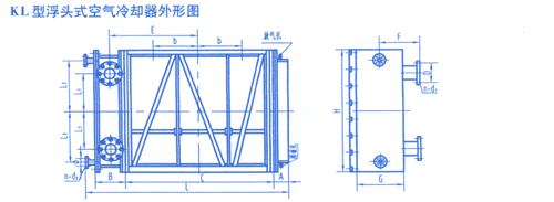 KL空气冷却器外形尺寸示意图2